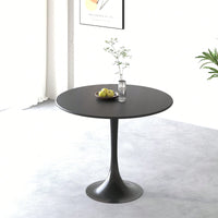 Mid-Century Round Tulip Dining Table for 2-4 People with MDF Top and Pedestal Base Ideal for Kitchen and Living Room