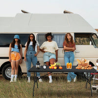 6ft Folding Table, Portable Plastic Table For Camping, Picnics, Parties, High Load Bearing Foldable Table