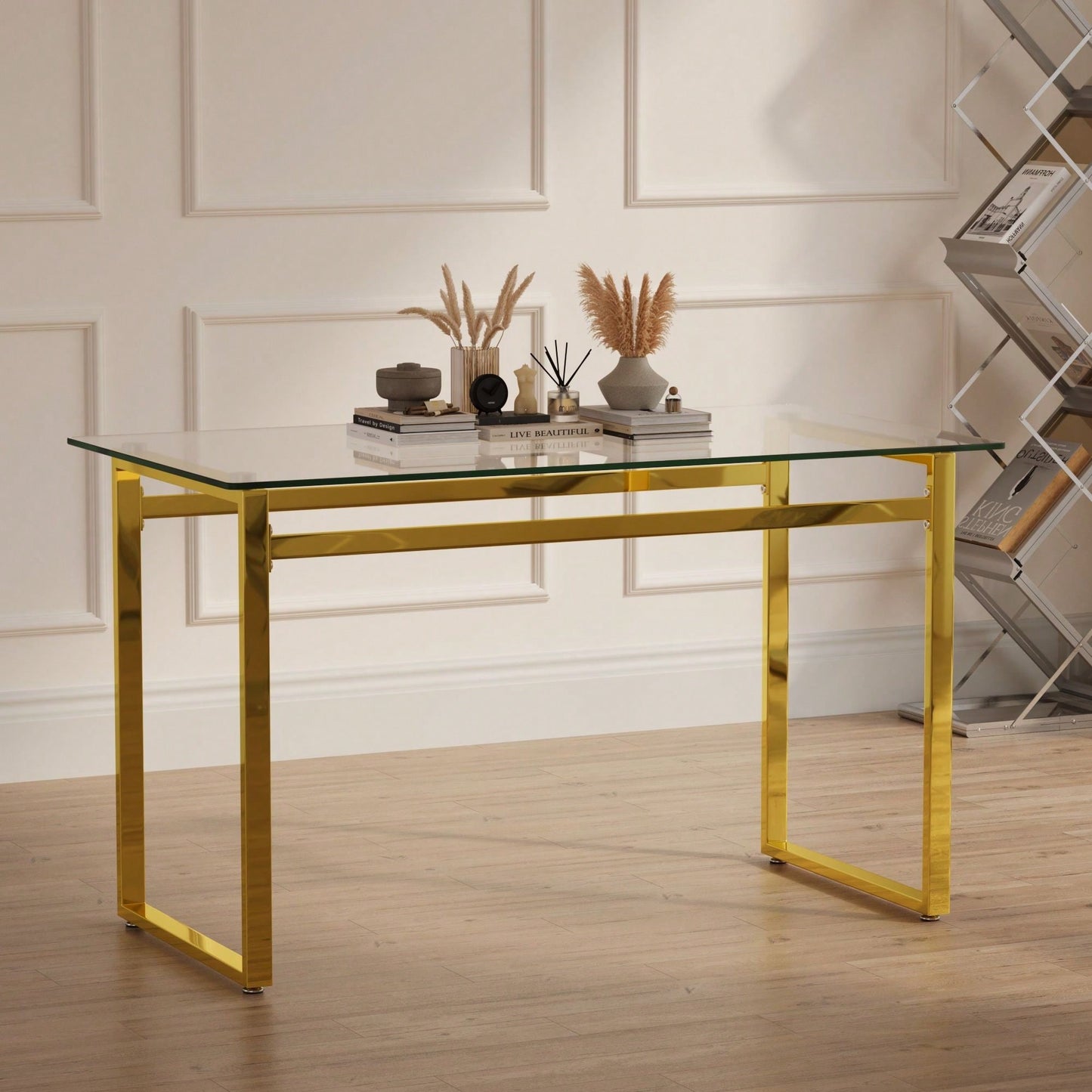 Sleek And Stylish Glass Dining Table Contemporary Design, Tempered Glass, Seats 4-6