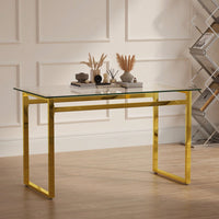 Sleek And Stylish Glass Dining Table Contemporary Design, Tempered Glass, Seats 4-6