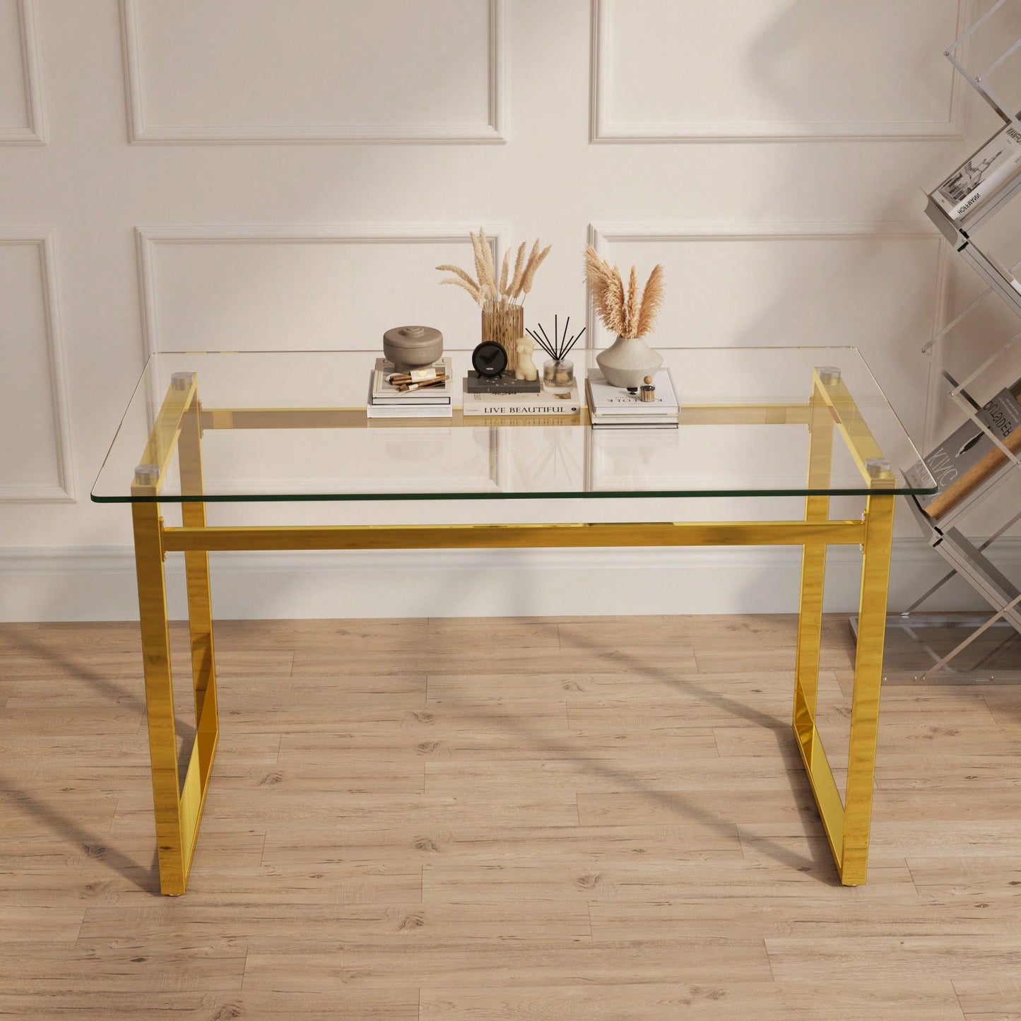 Sleek And Stylish Glass Dining Table Contemporary Design, Tempered Glass, Seats 4-6