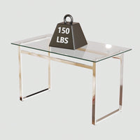 Sleek And Stylish Glass Dining Table Contemporary Design, Tempered Glass, Seats 4-6