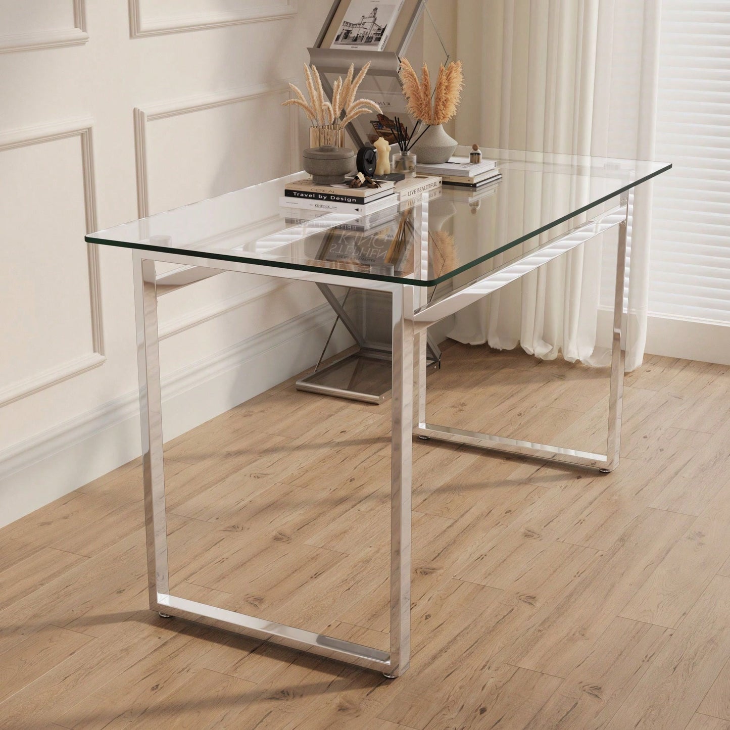 Sleek And Stylish Glass Dining Table Contemporary Design, Tempered Glass, Seats 4-6