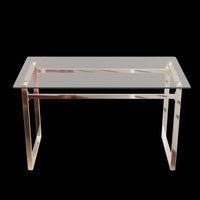 Sleek And Stylish Glass Dining Table Contemporary Design, Tempered Glass, Seats 4-6