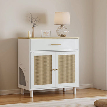 Multi-Functional Pet Cabinet, Fits Most Litter Boxes, With Cat Scratching Board, More Privacy And Less Smell, Tools Free, Easy To Assemble