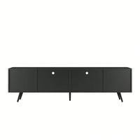 Modern TV Stand, 16 Colors LED TV Stand W/Remote Control Lights