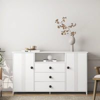 Sideboard Buffet Cabinet With Storage And Adjustable Shelves For Kitchen