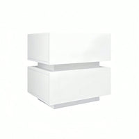 APP & Remote Control **2 Drawers Bedside Table With RGB Led Light Nightstand With Bluetooth Control APP & Remote Control**