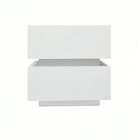 APP & Remote Control **2 Drawers Bedside Table With RGB Led Light Nightstand With Bluetooth Control APP & Remote Control**