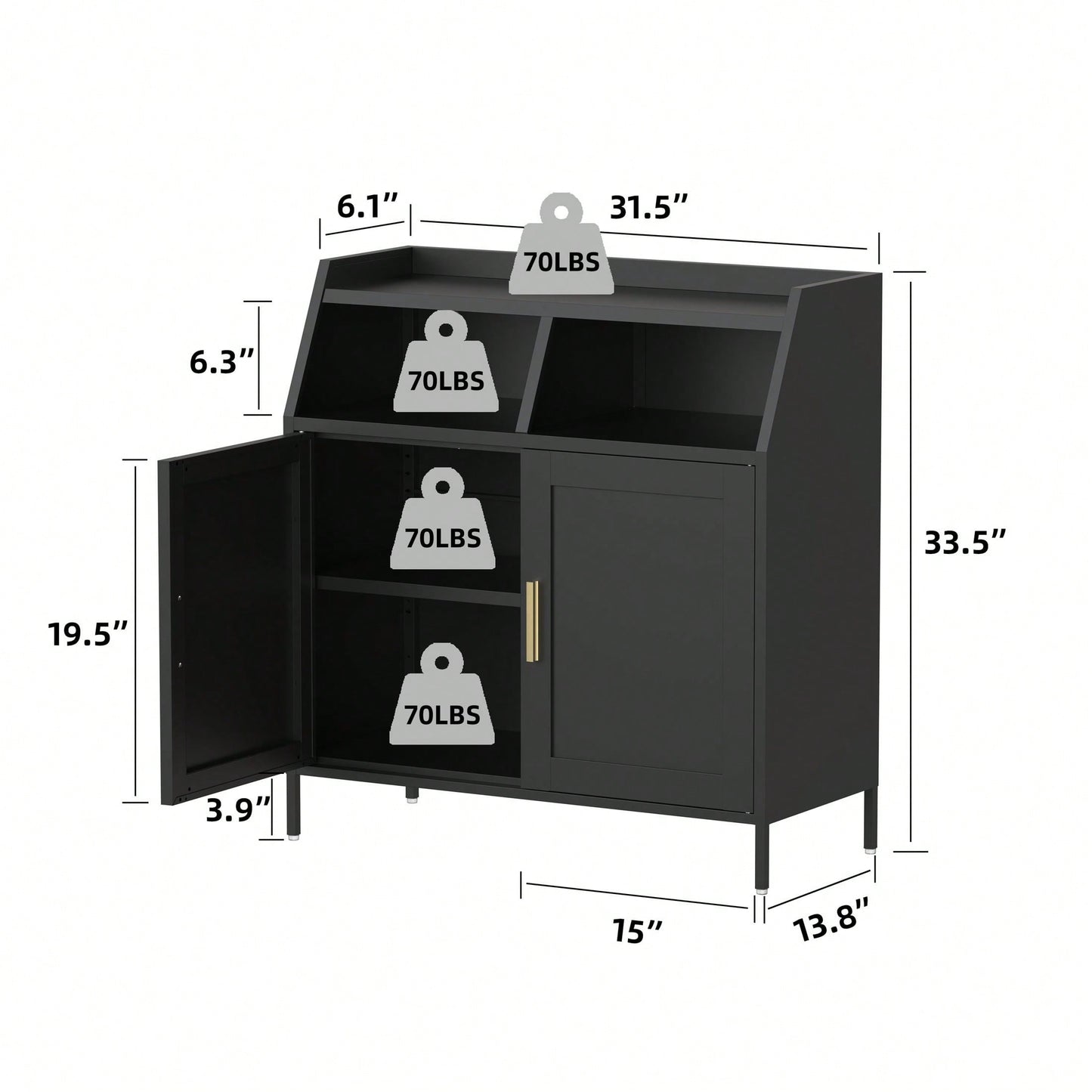 Buffet Sideboard Cabinet With Storage,Storage Cabinet Modern Sideboard Buffet Table With Doors For Living Room Kitchen Dining Room