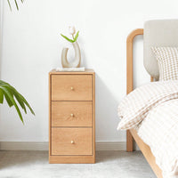 Rustic Solid Oak Bedside Table Storage Cabinet - Sturdy And Versatile