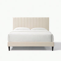 Tufted Upholstered Platform Bed, Queen, Straps For Noise Reduction And Stability