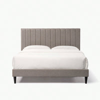 Tufted Upholstered Platform Bed, Queen, Straps For Noise Reduction And Stability