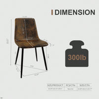 Modern 4-Piece Upholstered Dining Chair Set with Linen Cushion and Sturdy Black Metal Legs for Kitchen and Dining Room