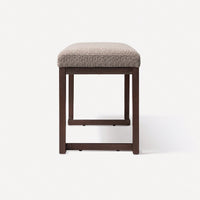 Contemporary Design With Boucle Fabric Pelican Bench Compliant Upholstery Bench