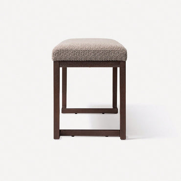 Contemporary Design With Boucle Fabric Pelican Bench Compliant Upholstery Bench