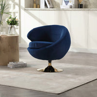 Velvet Swivel Barrel Accent Chair with Ottoman for Living Room and Bedroom Comfortable Round Club Chair 360 Degree Leisure Armchair