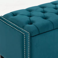 3 Sets, Button-Tufted Upholstered Storage Ottoman With Large Storage Space And Solid Wood Legs