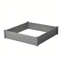 Quick Assembly Raised Garden Bed 48x48x10'', Outdoor Wood Planter Box Over Floor