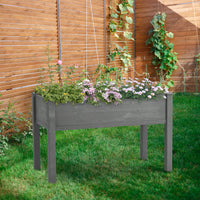 Raised Garden Bed With Legs: Elevated Wooden Planter Box For Outdoor Plants.