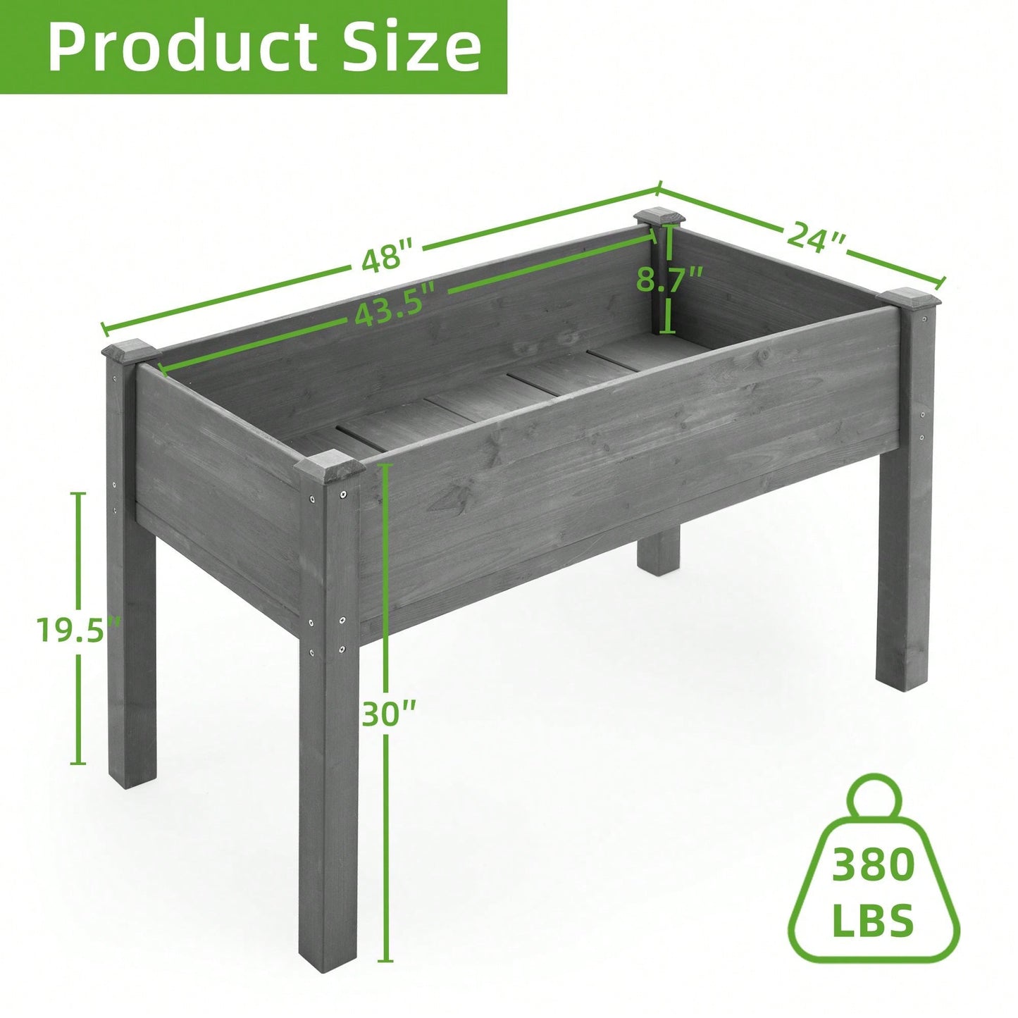 Raised Garden Bed With Legs: Elevated Wooden Planter Box For Outdoor Plants.