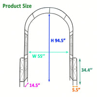 Metal Garden Arch  Garden Arbor Trellis Climbing Plants Support Rose Arch Outdoor Arch