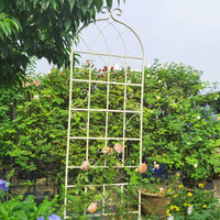 Set Of 2, Metal Garden Trellis, Rustproof Trellis For Climbing Plants Outdoor Flower Support