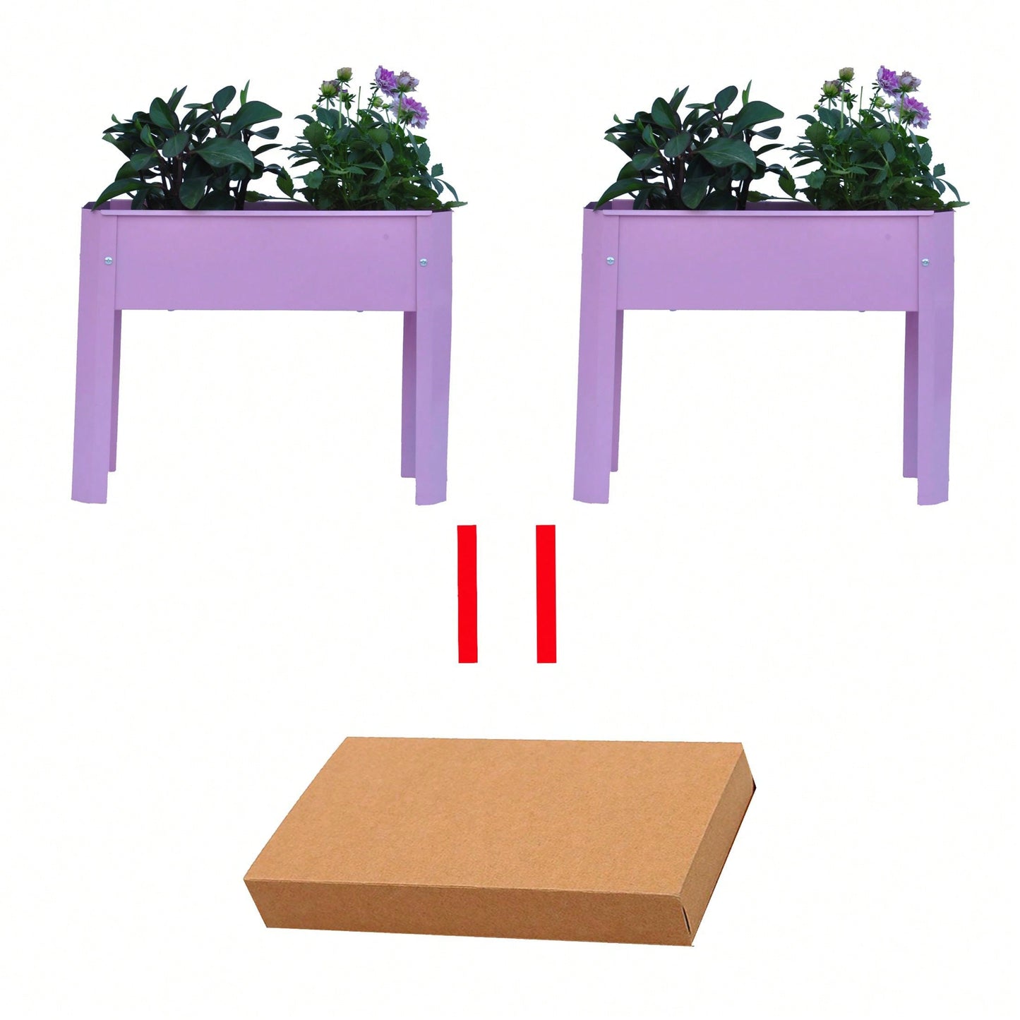 Metal Elevated Garden Bed Set of 2 for Vegetables and Flowers Perfect for Backyard and Terrace