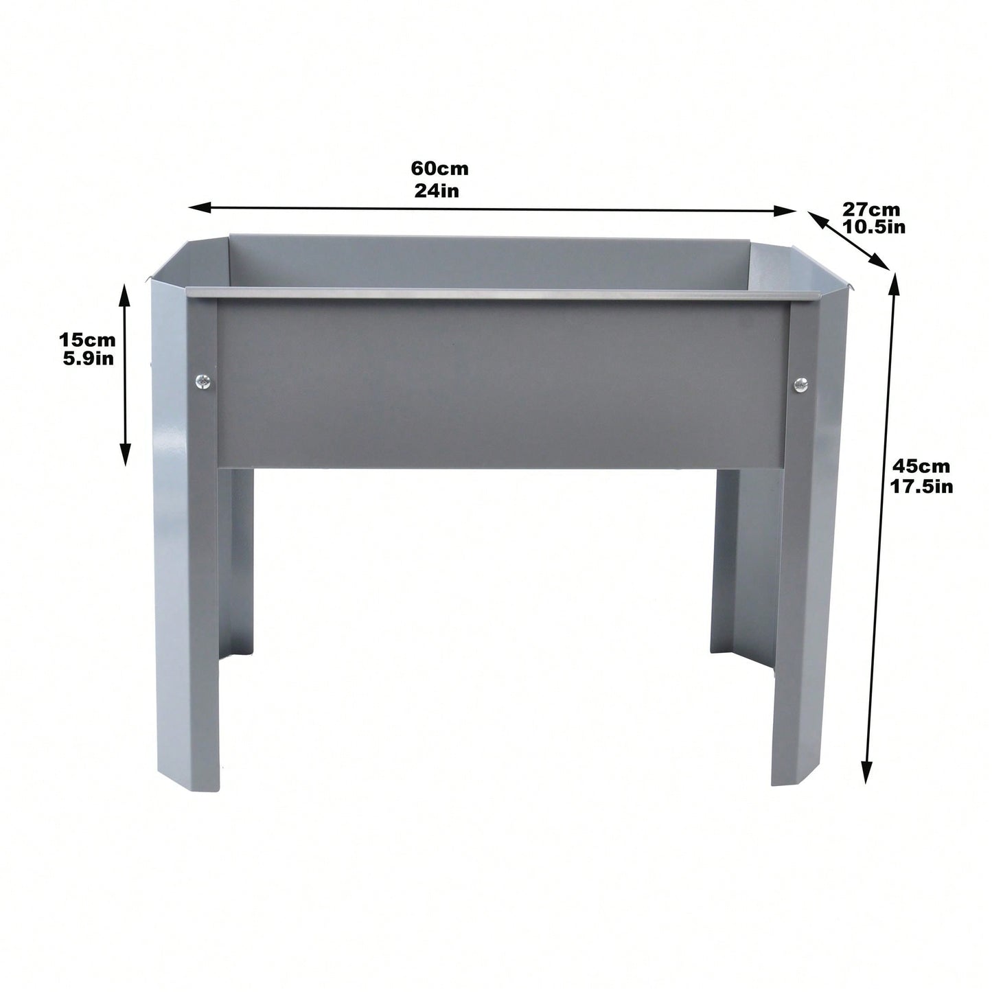 Metal Elevated Garden Bed Set of 2 for Vegetables and Flowers Perfect for Backyard and Terrace
