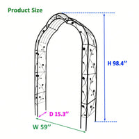 Garden Arch, Metal Arch Trellis, Garden Arbor Trellis, Climbing Plants Support, Rose Arch