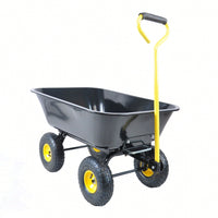 Folding Car Garden Dump Truck With Steel Frame, 10" Pneumatic Tire