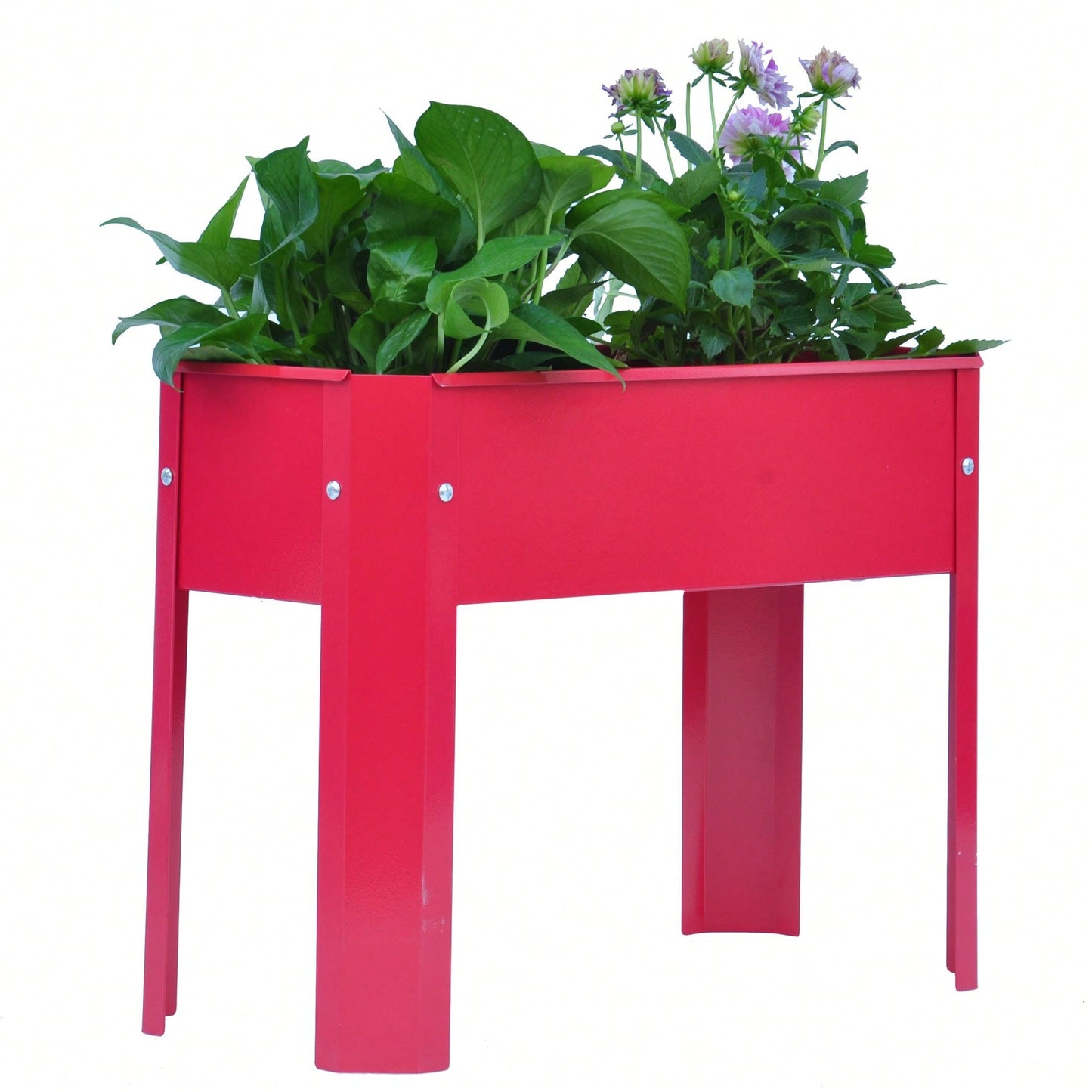 Metal Elevated Garden Bed for Outdoor Plants and Vegetables - Large Flowerpot Box for Backyard and Terrace