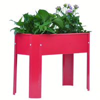 Metal Elevated Garden Bed for Outdoor Plants and Vegetables - Large Flowerpot Box for Backyard and Terrace