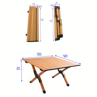 Portable Aluminum Camping Table With Stable Frame And Multi-Functional Design