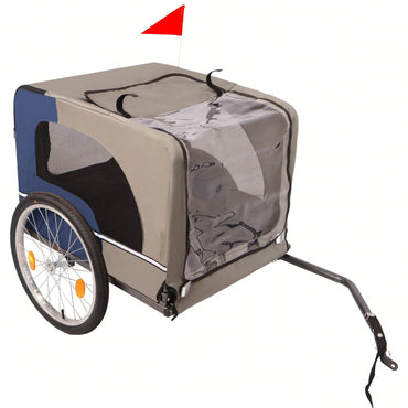 Breathable Mesh Dog Bike Trailer with 3 Entrances and Safety Features for Medium and Small Dogs