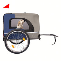 Breathable Mesh Dog Bike Trailer with 3 Entrances and Safety Features for Medium and Small Dogs