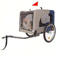 Breathable Mesh Dog Bike Trailer with 3 Entrances and Safety Features for Medium and Small Dogs