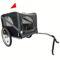 Mobility-Friendly Pet Trailer with Universal Wheels and Mesh Doors for Elderly Pets