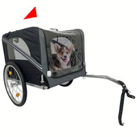 Mobility-Friendly Pet Trailer with Universal Wheels and Mesh Doors for Elderly Pets