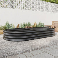 Raised Garden Bed Outdoor, Oval Large Metal Raised Planter Bed For Plants, Vegetables, And Flowers