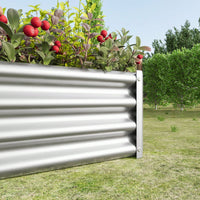 Rectangle Raised Garden Bed, Durable Galvanized Metal, Ideal For Flowers, Plants, Vegetables, And Herbs