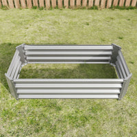 Rectangle Raised Garden Bed, Durable Galvanized Metal, Ideal For Flowers, Plants, Vegetables, And Herbs