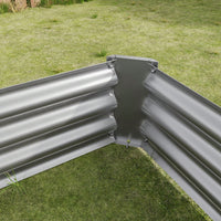 Rectangle Raised Garden Bed, Durable Galvanized Metal, Ideal For Flowers, Plants, Vegetables, And Herbs