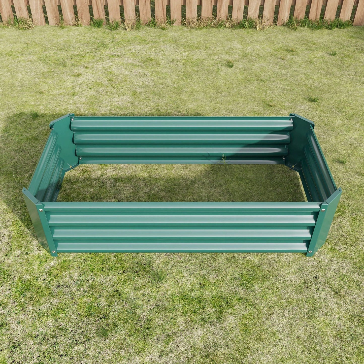 Rectangle Raised Garden Bed, Durable Galvanized Metal, Ideal For Flowers, Plants, Vegetables, And Herbs