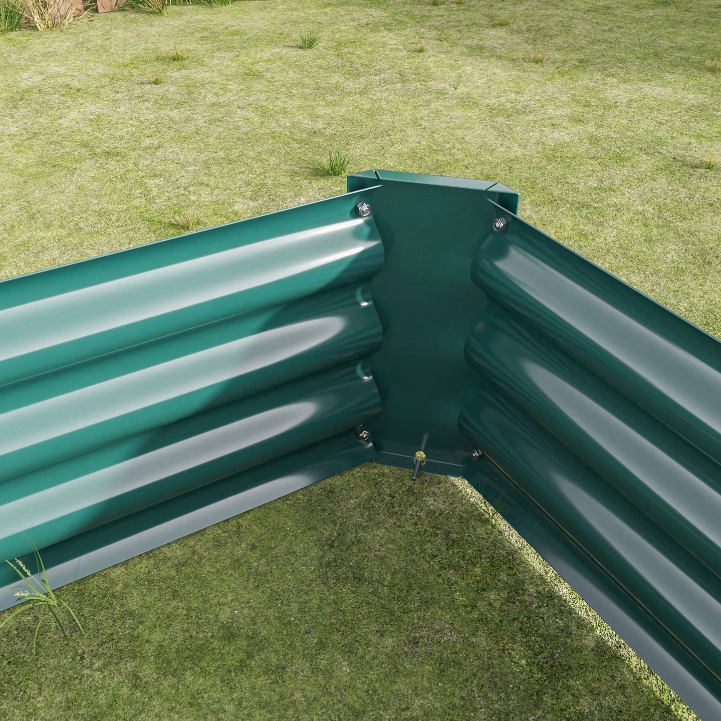 Rectangle Raised Garden Bed, Durable Galvanized Metal, Ideal For Flowers, Plants, Vegetables, And Herbs