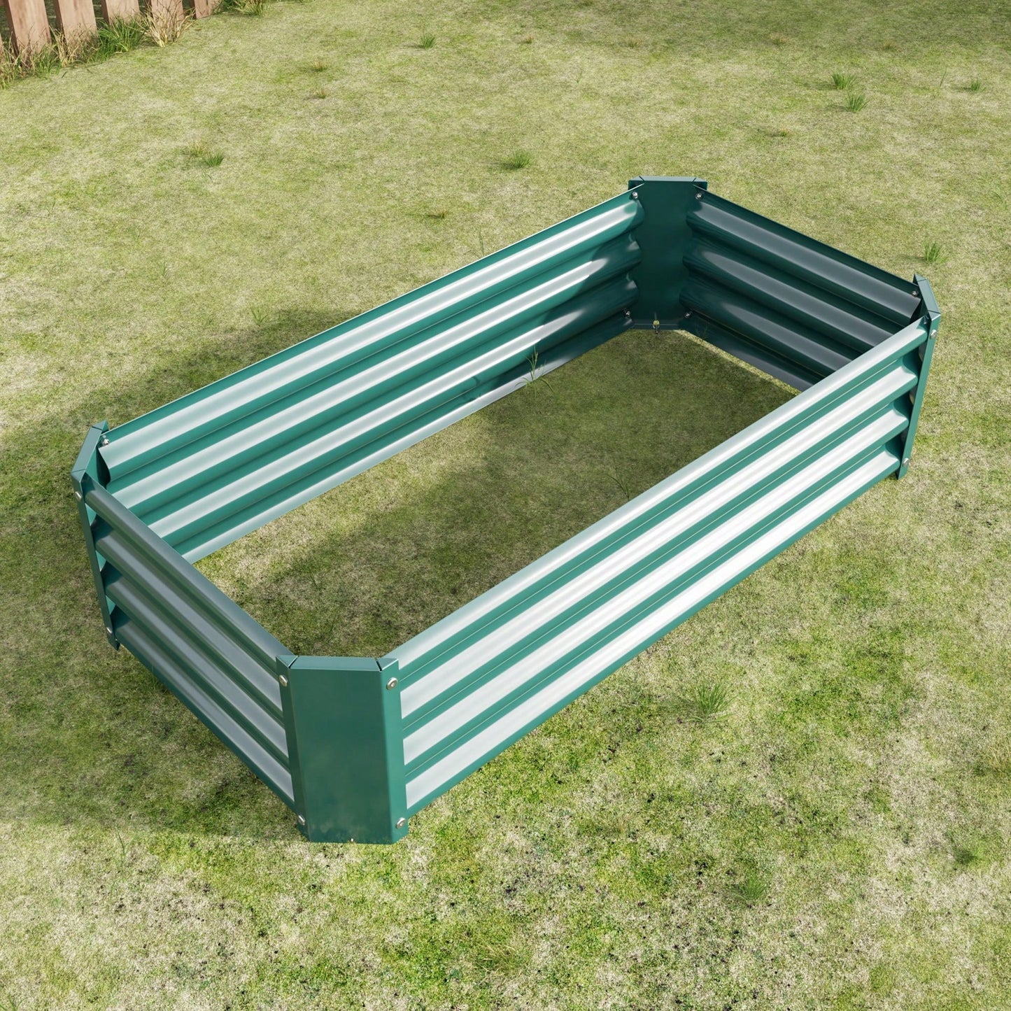 Rectangle Raised Garden Bed, Durable Galvanized Metal, Ideal For Flowers, Plants, Vegetables, And Herbs