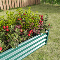 Rectangle Raised Garden Bed, Durable Galvanized Metal, Ideal For Flowers, Plants, Vegetables, And Herbs