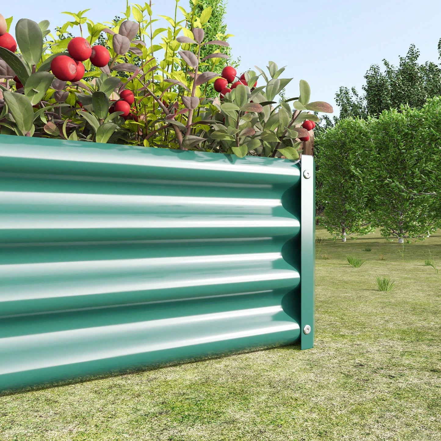 Rectangle Raised Garden Bed, Durable Galvanized Metal, Ideal For Flowers, Plants, Vegetables, And Herbs