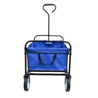 Foldable Heavy-Duty Steel Frame Cart Convenient And Durable Shopping And Utility Trolley