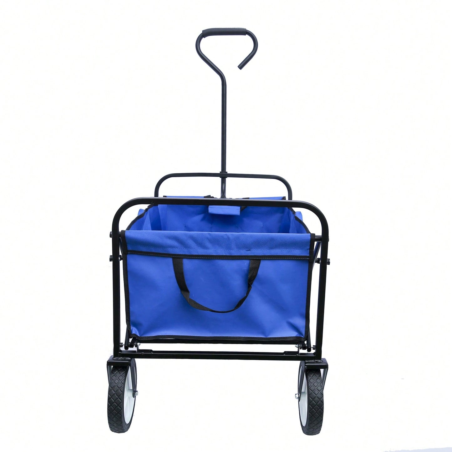 Foldable Heavy-Duty Steel Frame Cart Convenient And Durable Shopping And Utility Trolley